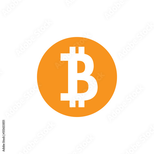 Bitcoin logo. Crypto currency btc vector icon.