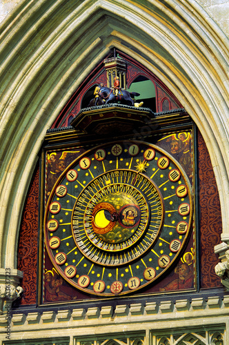 Obraz na płótnie The Medieval clock inside Wells Cathedral, Somerset, England. Oldest in Europe. w salonie