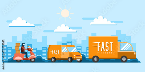 Delivery service online vector graphic design