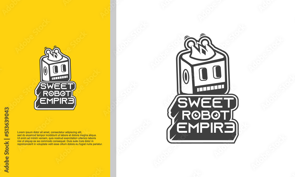 Naklejka premium logo illustration vector graphic of robot empire.