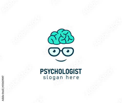	
Psychologist geek logo	
