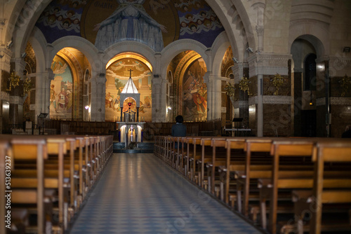 The nave of The Sanctuary of Our Lady of Lourdes