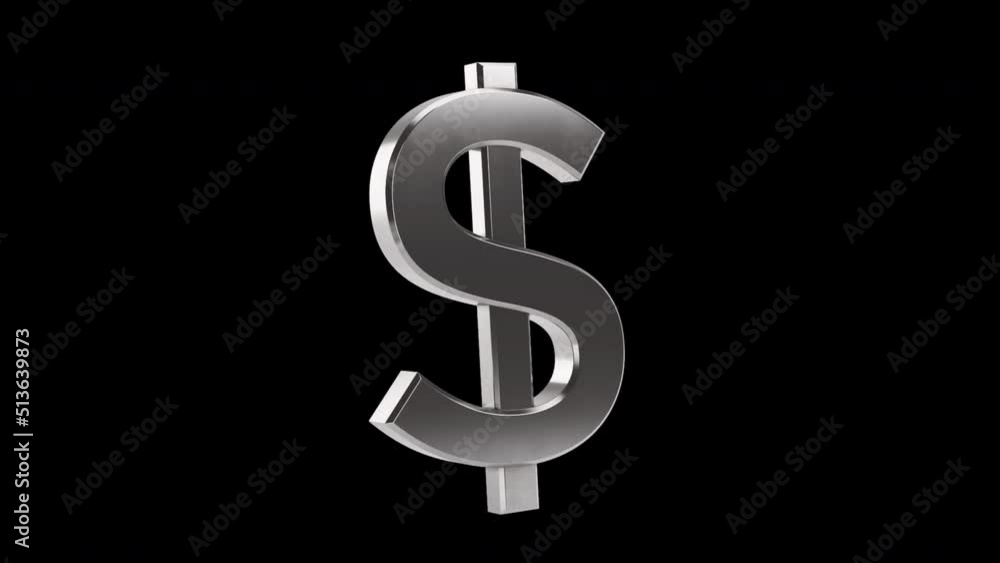 Dollar and Euro Symbols, Silver Color Concept., 3D Animation. Alpha Channel. Dollar and Euro Symbols, Silver Color Concept., 3D Animation. Alpha Channel.