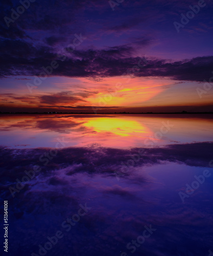 Twilight sky sunset nature background.