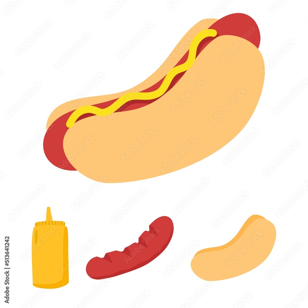 hot dog with sausage with ketchup hot dog with sausage with ketchup