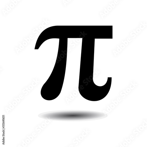  Pi letter of the Greek alphabet, mathematical symbol. Circle. Constant irrational numbers, Mathematical and science concepts. pi equal to 22/7 or 3.14. Editable vector illustration