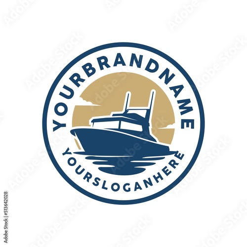 boat logo vector illustration