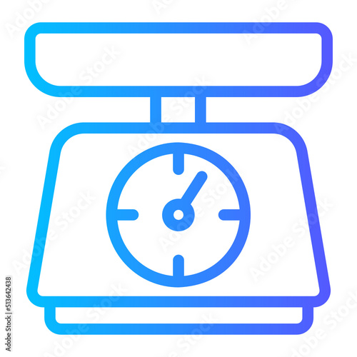 weigh scale gradient icon