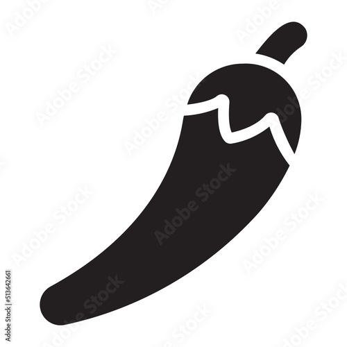 chilli glyph icon