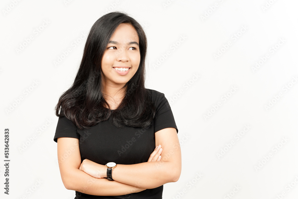 Thinking gesture of Beautiful Asian Woman Isolated On White Background Thinking gesture of Beautiful Asian Woman Isolated On White Background