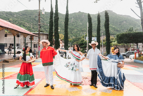 Young people in traditional Nicaraguan costume performing a traditional Nicaraguan dance called polkas and mazurkas in Jinotega