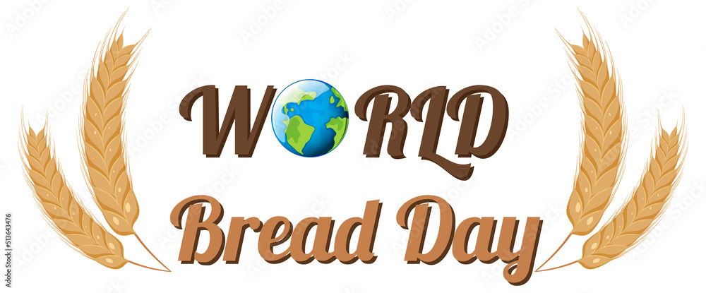 Obraz premium World bread day banner design