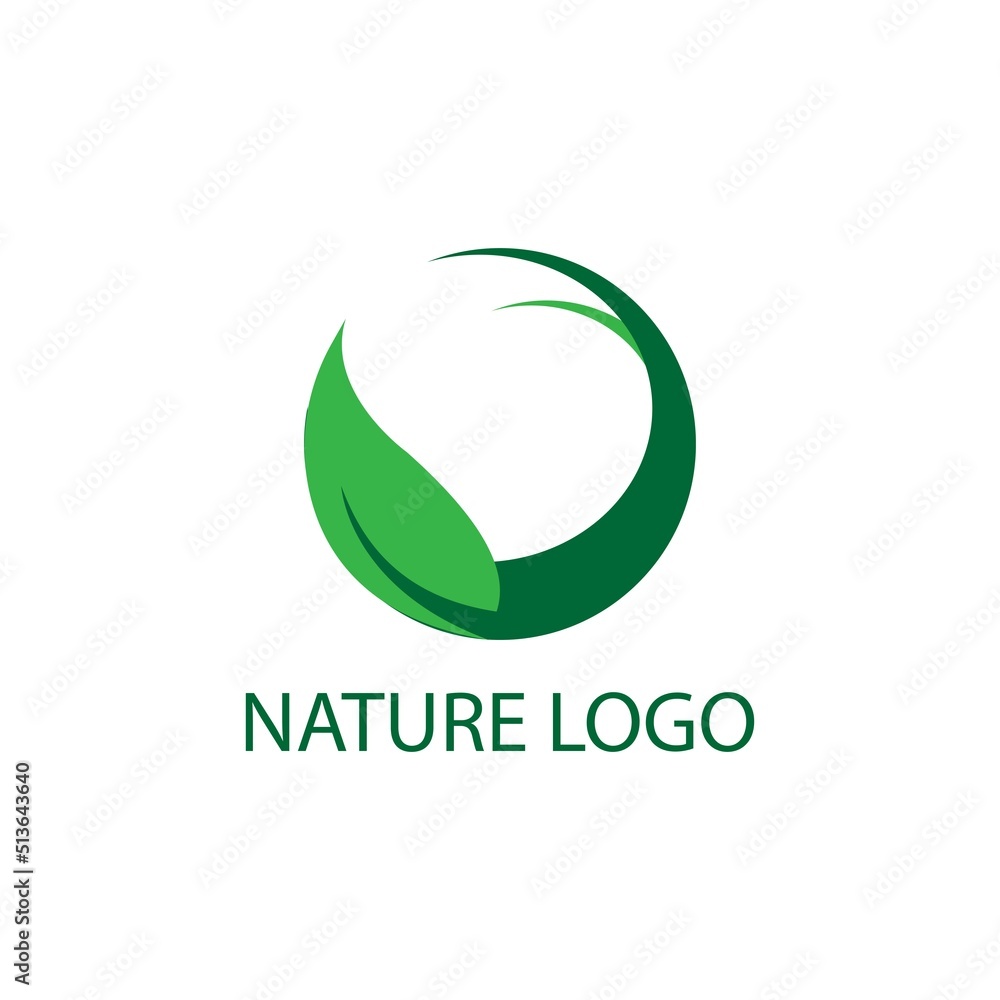 leaf nature logo concept template leaf nature logo concept template