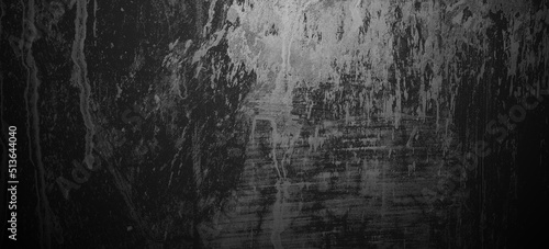 Scary black grunge goth design. horror black background. Scary dark walls  slightly light black concrete cement texture for background.