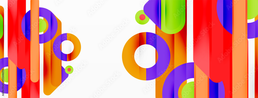 Creative geometric wallpaper. Minimal lines and circles background Creative geometric wallpaper. Minimal lines and circles background
