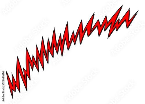 Simple red spikes line pattern
