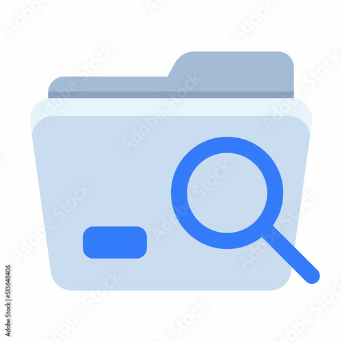 find folder empty state single isolated icon with flat style