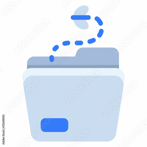 folder empty state single isolated icon with flat style