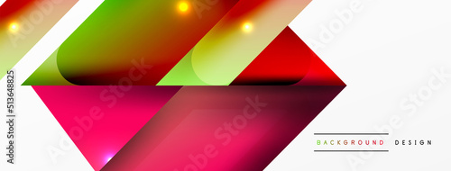 Abstract background. Simple color geometric shapes composition with 3d effect, lights and shadows. Vector Illustration For Wallpaper, Banner, Background, Card, Book Illustration, landing page
