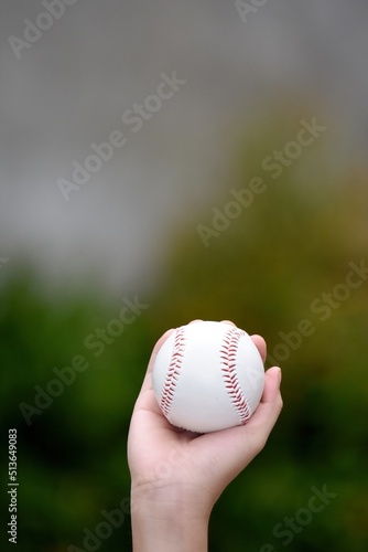 A Hand Holding Baseball