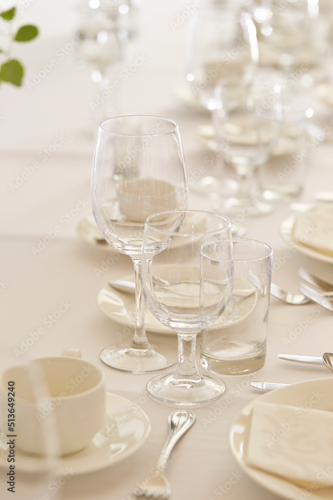 table set for a dinner table set for a dinner