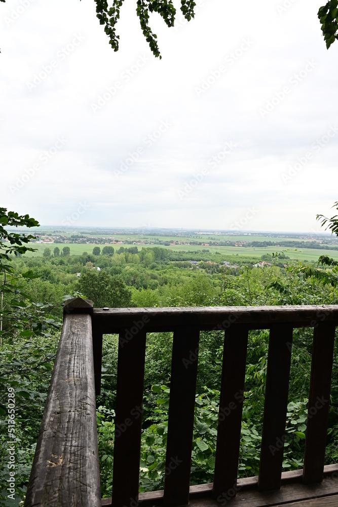 Panorama Ausschicht über Felder und Wiesen Richtung Schweidnitz, Schlesien Polen Panorama Ausschicht über Felder und Wiesen Richtung Schweidnitz, Schlesien Polen