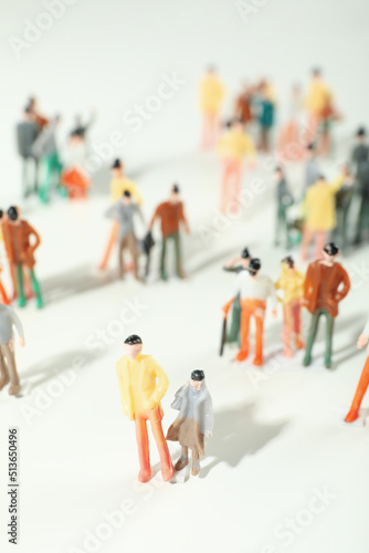 Wallpaper Mural Toy people on white background, selective focus Torontodigital.ca