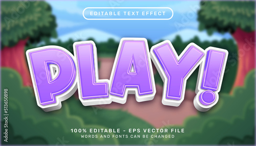 play 3d text effect and editable text effect