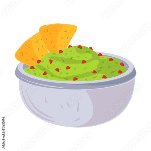 Canvas-taulu nachos with guacamole