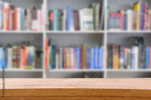 Empty wooden table in moder...