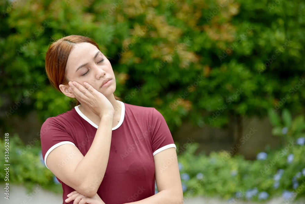 A Tired Diverse Female Adult