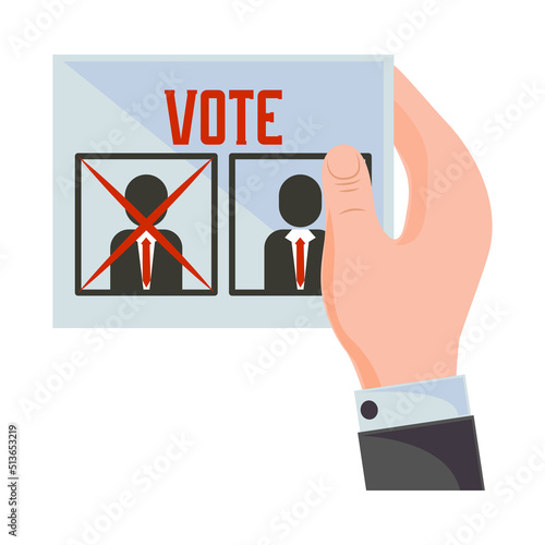 hand with ballot elections
