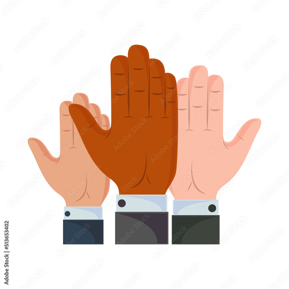Fototapeta premium raised hands elections