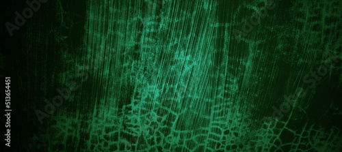 Dark green wall halloween background concept. Scary background. Horror concrete cement texture for background.