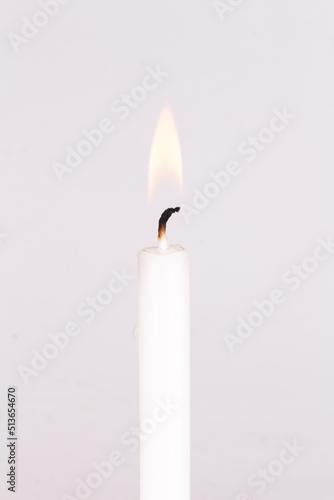 candle white isolated on white background