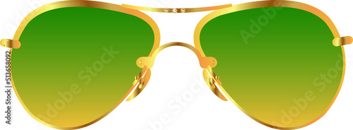 Realistic Sunglasses . Vector isolated element on white background
