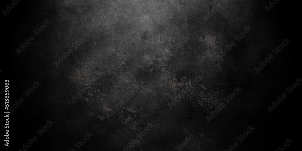 Dark black color grungy cracked wall texture backdrop background with space for text or image. Stone black texture background. Dark cement, concrete grunge.