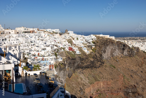 Whitewashed houses in Imerovigli on Santorini island, Cyclades, Greece photo