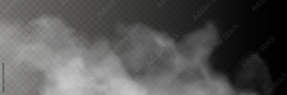 Fog or smoke isolated transparent special effect. White vector cloudiness, mist or smog background. Vector illustration Fog or smoke isolated transparent special effect. White vector cloudiness, mist or smog background. Vector illustration