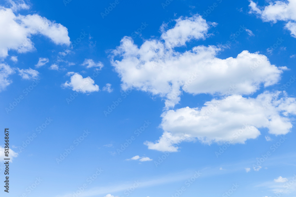 Fototapeta premium Sky scape background, white cloud over blue sky, nature background
