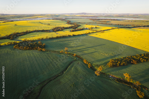 Aerial photo of broadacre cropping landscape in the Avon Valley of Western Australia