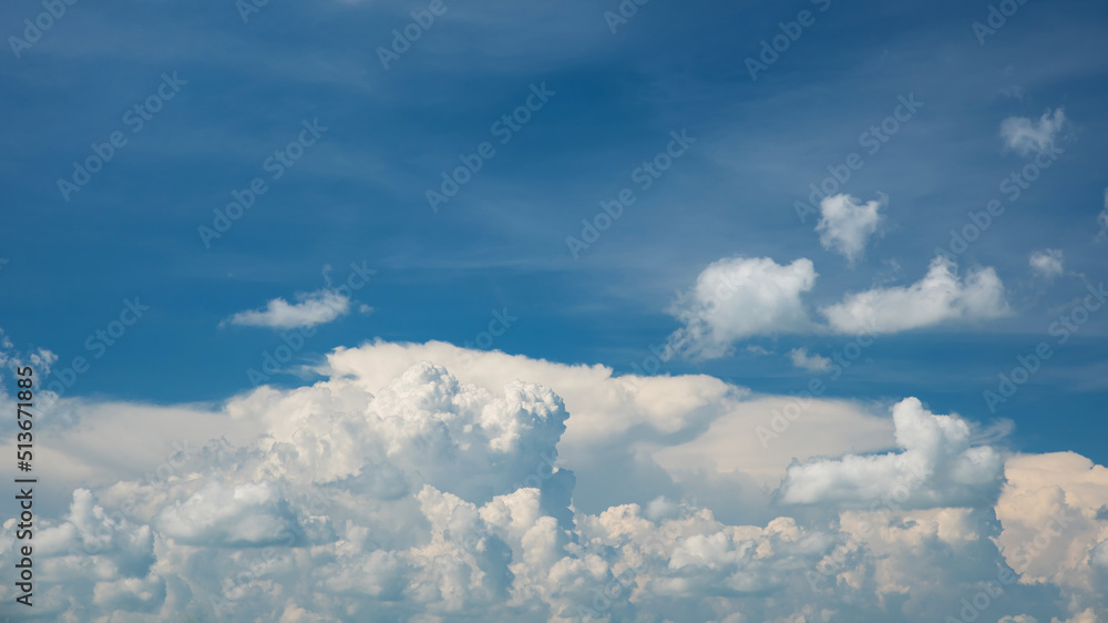 Cumulus clouds high altitude view above form airplane