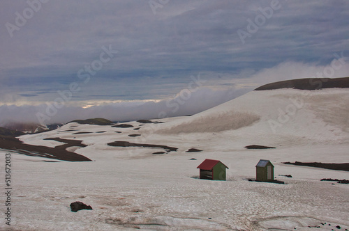 Toilet and shelter, HRAFNTINNUSKER HUT, Iceland photo