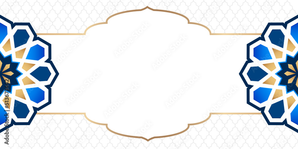 Geometric shape of Islamic banner design. Vector illustration. - obrazy, fototapety, plakaty 