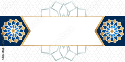 Geometric shape of Islamic banner design. Vector illustration.