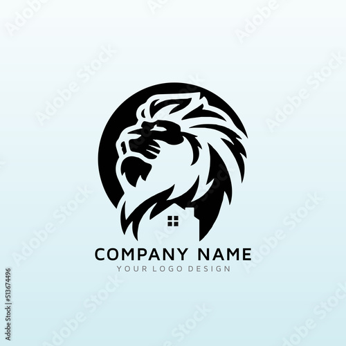 Lion Real Estate Logo design