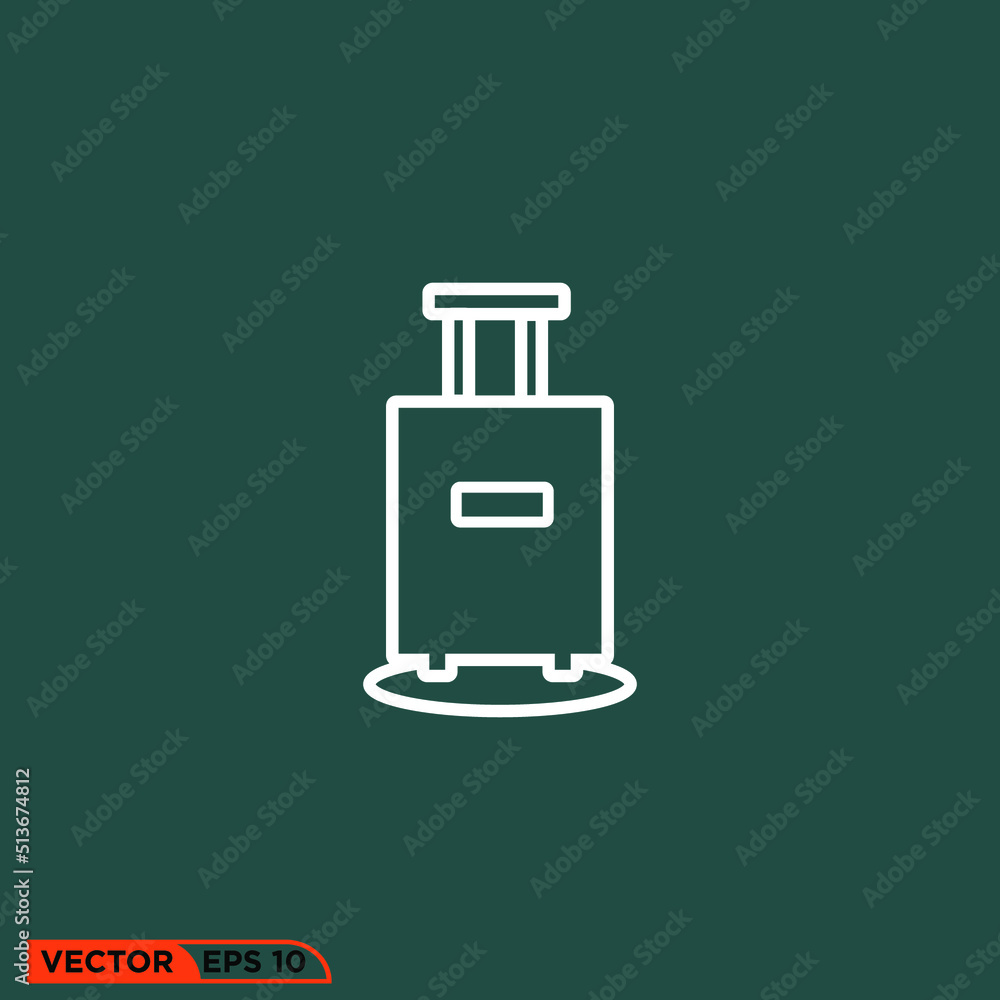 Icon vector graphic of suitcase Icon vector graphic of suitcase