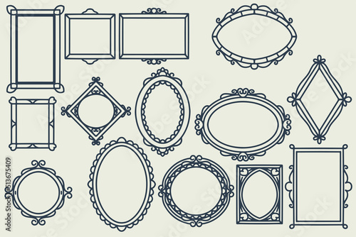 14 hand drawn frame decorat...