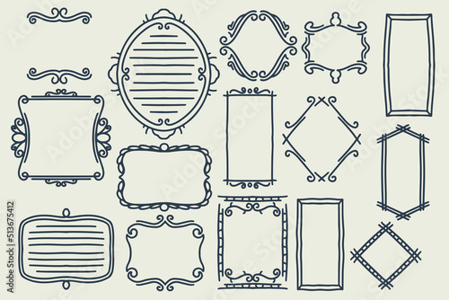 Fifteen hand drawn frame de...