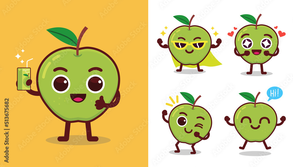 Green Apple Mascot Green Apple Mascot